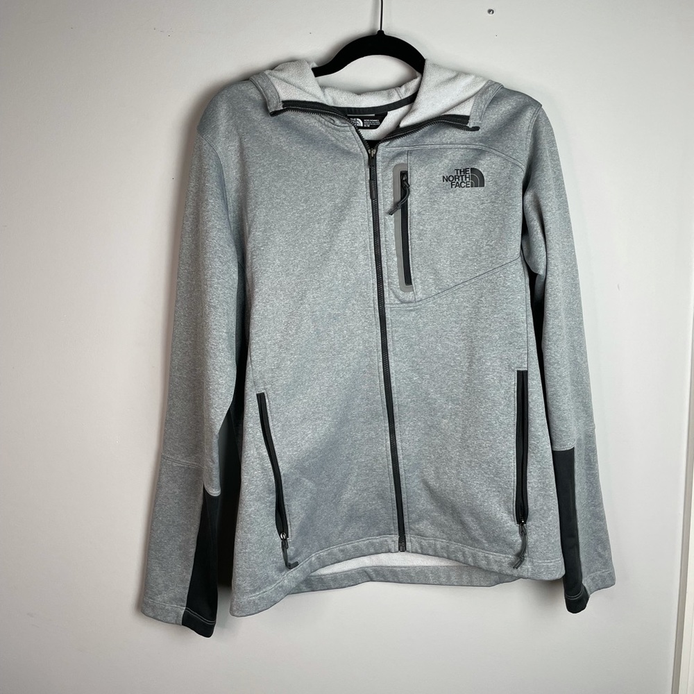 Light Grey Full-Zip North Face Jacket